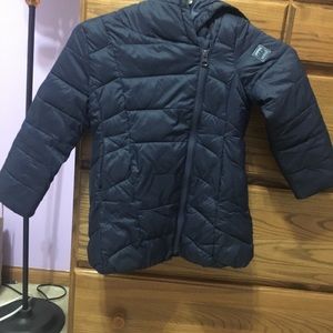 Gap kids regular XS coat w/ hood zipper & pockets.